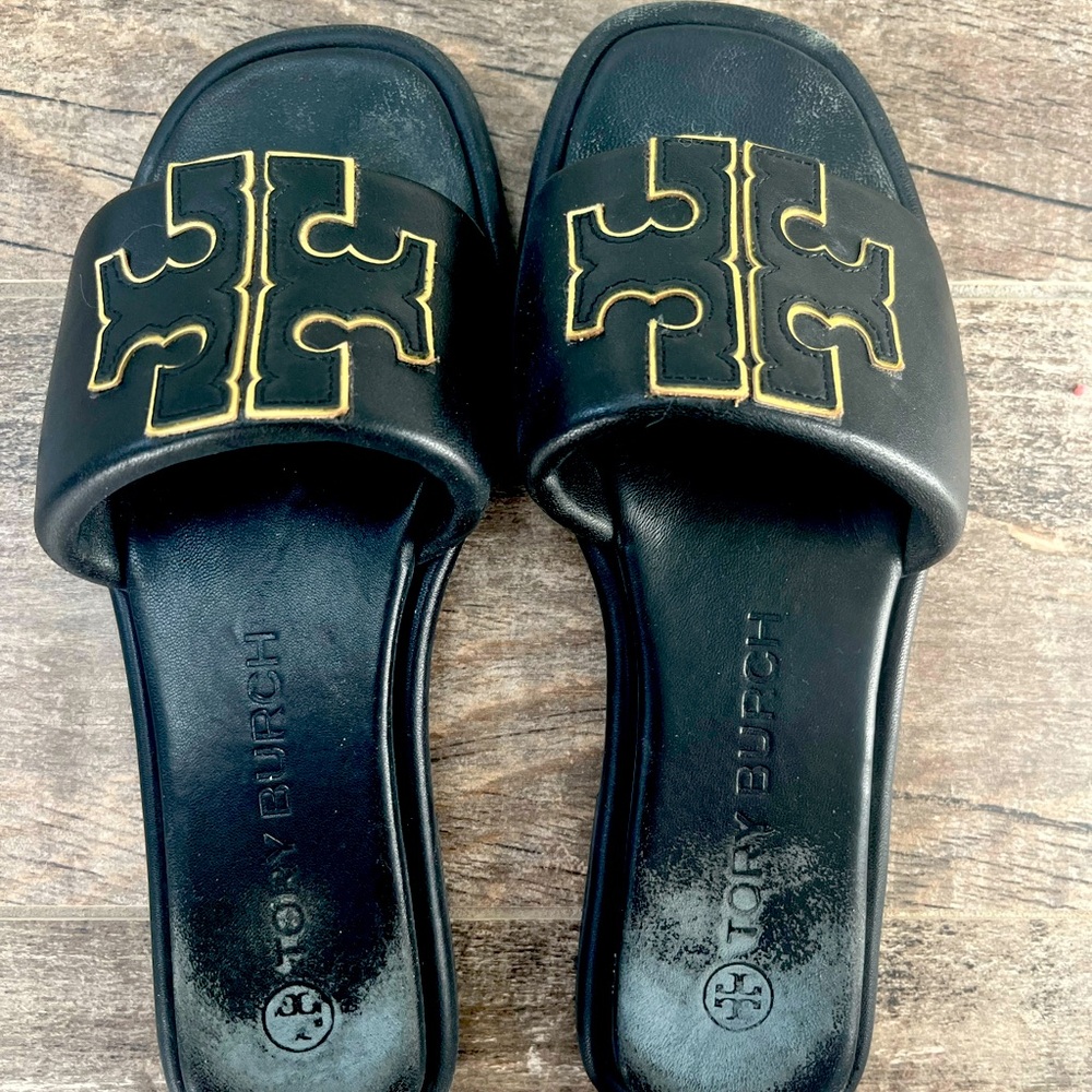 Tory Burch leather slides